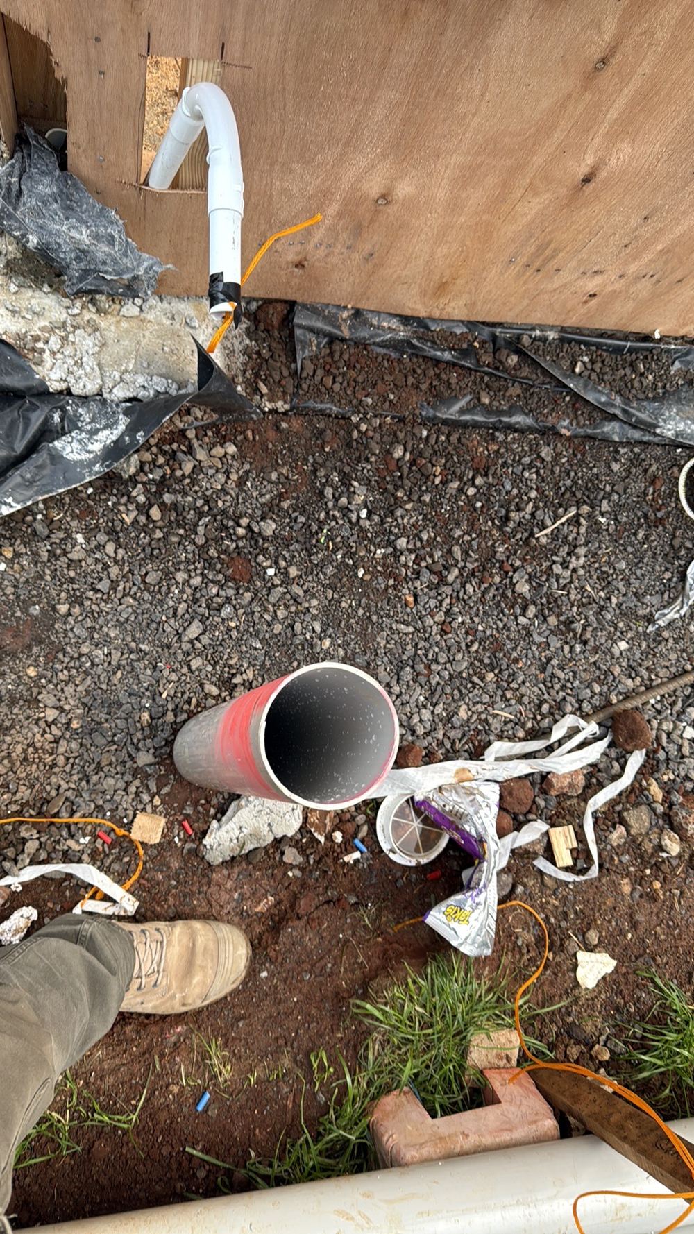 Stormwater pipes left uncapped and open to debris that can block them, Aintree, Deanside