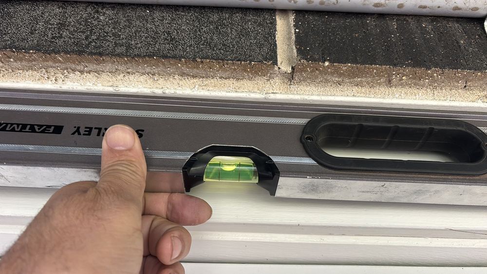 Steel lintels over the front door and windows set out of level, found during a pre-purchase inspection in Braybrook
